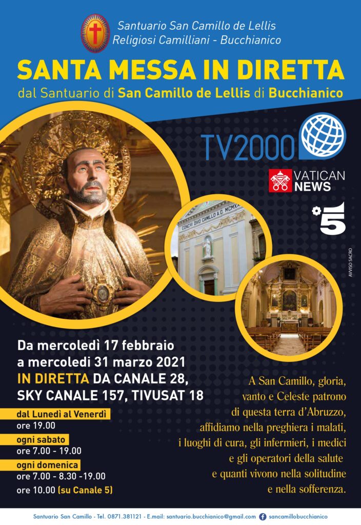 Notizie dai Santuari: il Santuario di San Camillo de Lellis di Bucchianico (CH) su Tv2000