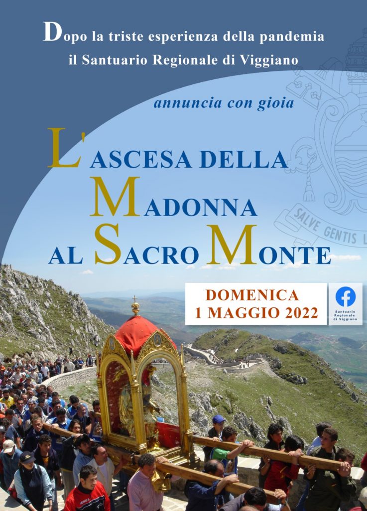 Il Santuario Regionale della Madonna di Viggiano (PZ) annuncia con gioia l'Ascesa della Madonna al Sacro Monte, Domenica 1 maggio