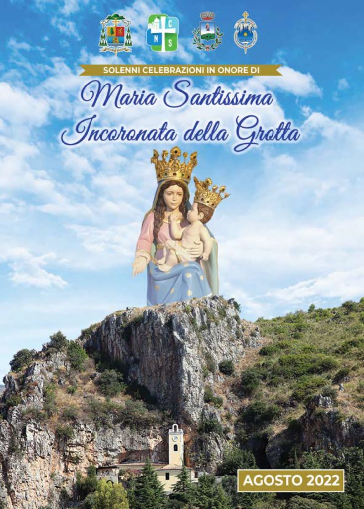 Al Santuario diocesano Maria SS. della Grotta di Praia a Mare (CS), Solenni Celebrazioni in onore di Maria SS. Incoronata della Grotta, 15 agosto 2022.
