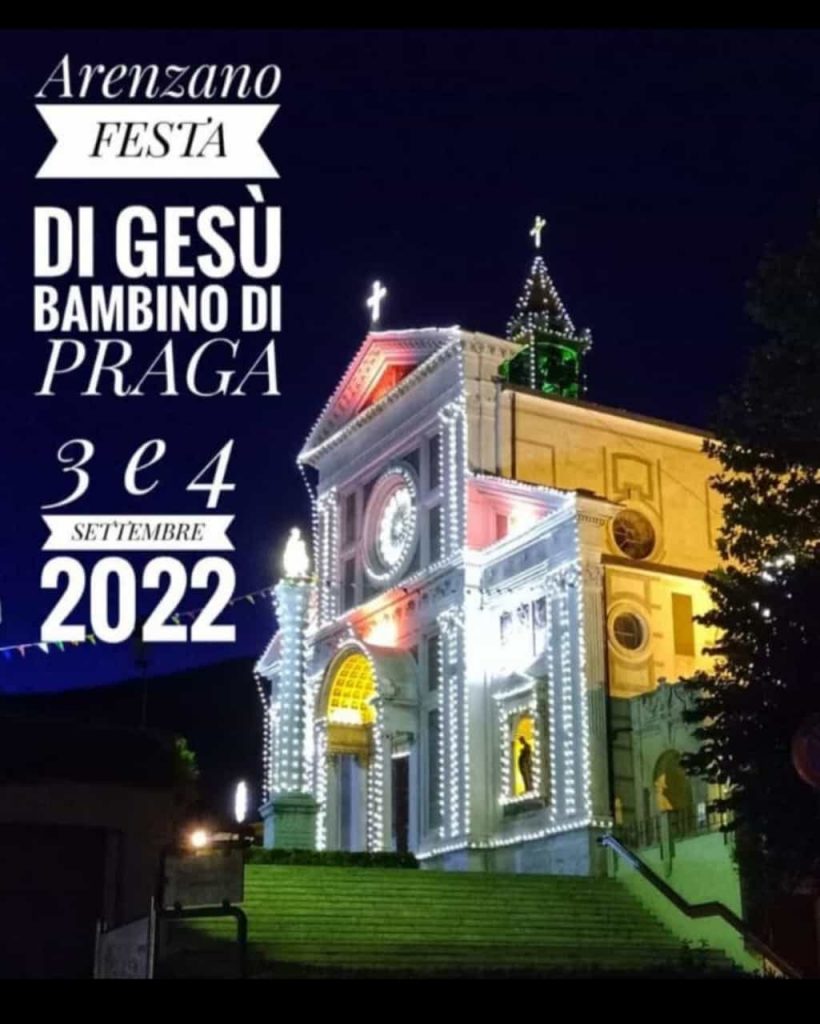 Festa di Gesù Bambino di Praga nel Santuario di Arenzano (GE), 3 e 4 settembre 2022.